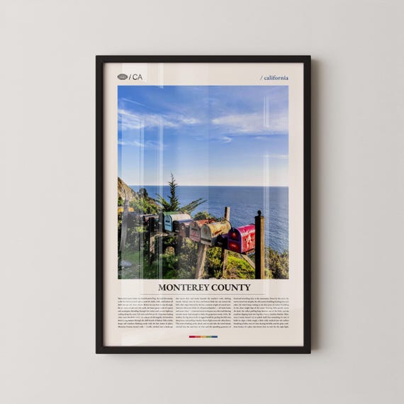 Monterey Print Wall Art Poster Photo Bay Aquarium Cannery Row Pacific Grove 17mile