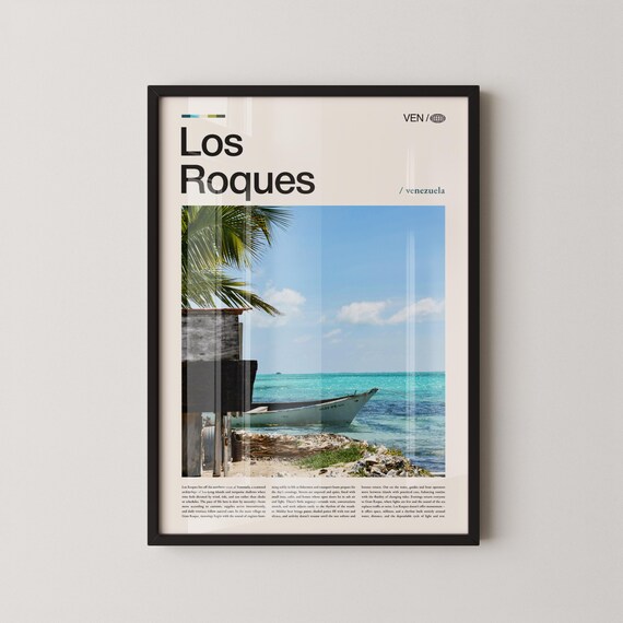 Los Roques Print Wall Art Poster Venezuela Island Photography Caribbean Beach Decor