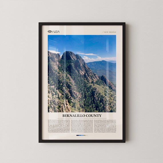 Bernalillo County New Mexico Sandia Mountain Landscape Travel Poster