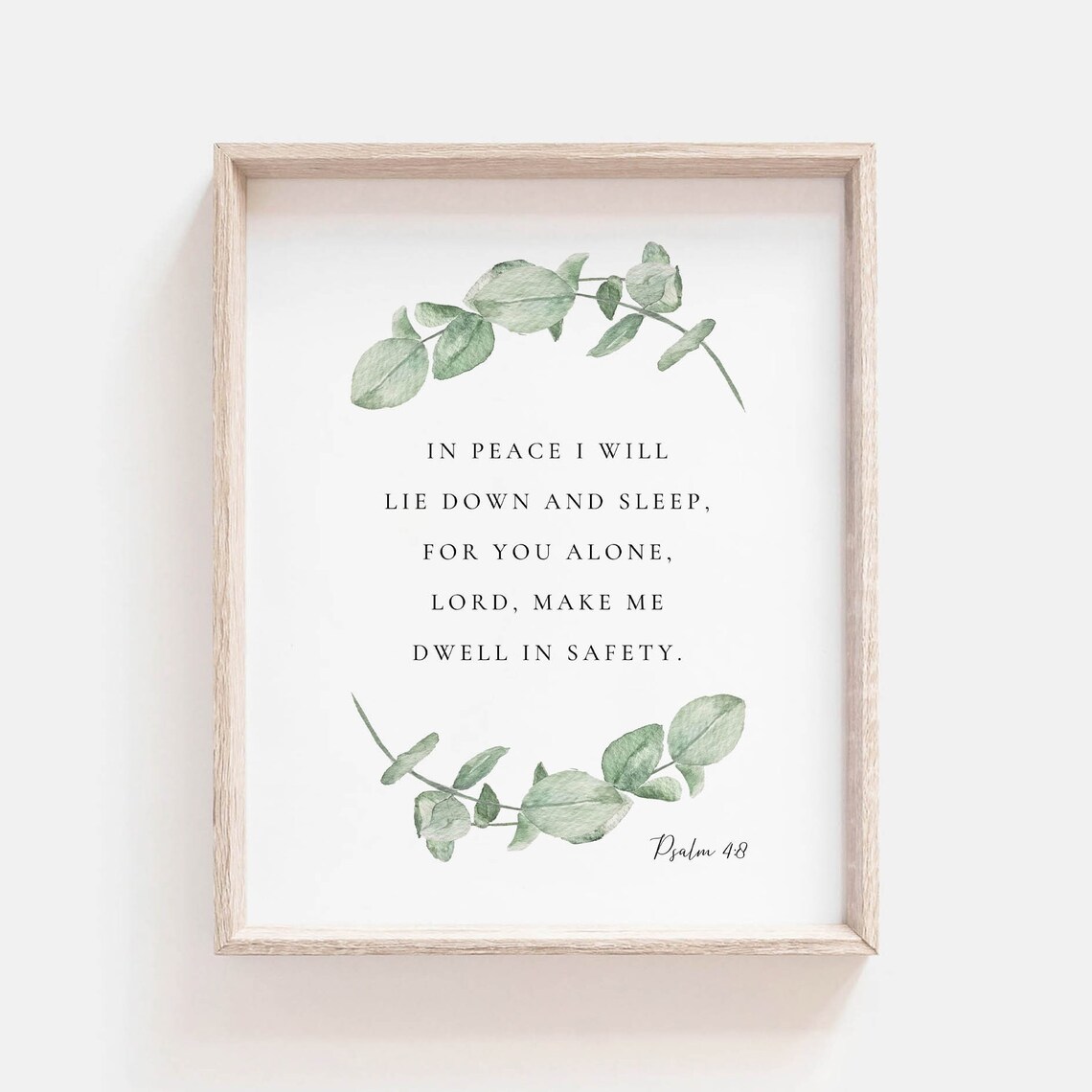 Psalm 48 Botanical Scripture Art Print, Christian Decor - Image 2