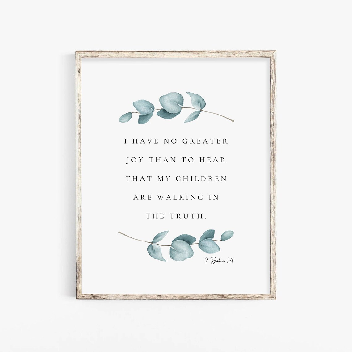 3 John 14 Botanical Scripture Wall Art Print, Nursery Decor - Image 2