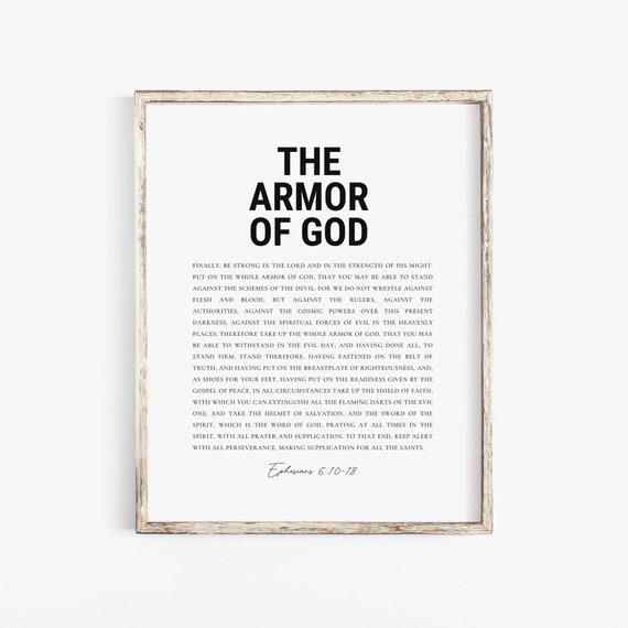 Armor Of God Ephesians 6:10-18 Christian Scripture Art Print