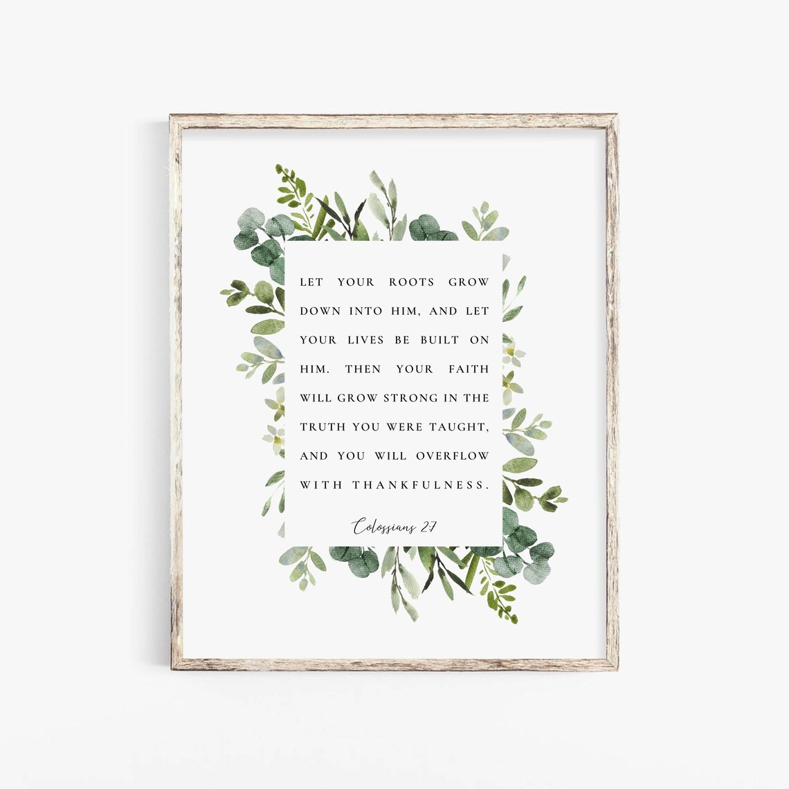 Colossians 2:7 Let Your Roots Grow Down Scripture Print - Image 2