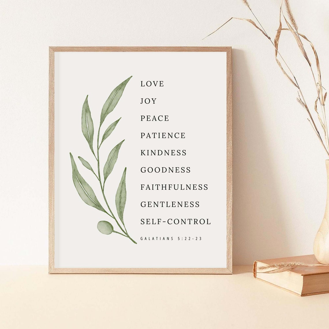 Fruit of the Spirit Scripture Art Print, Botanical - Image 3