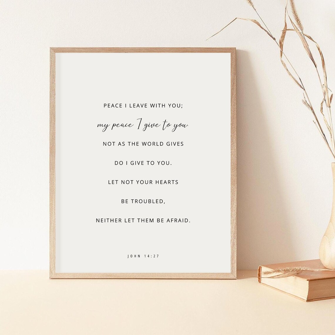 John 14:27 Peace I Leave With You, Scripture Print - Image 2