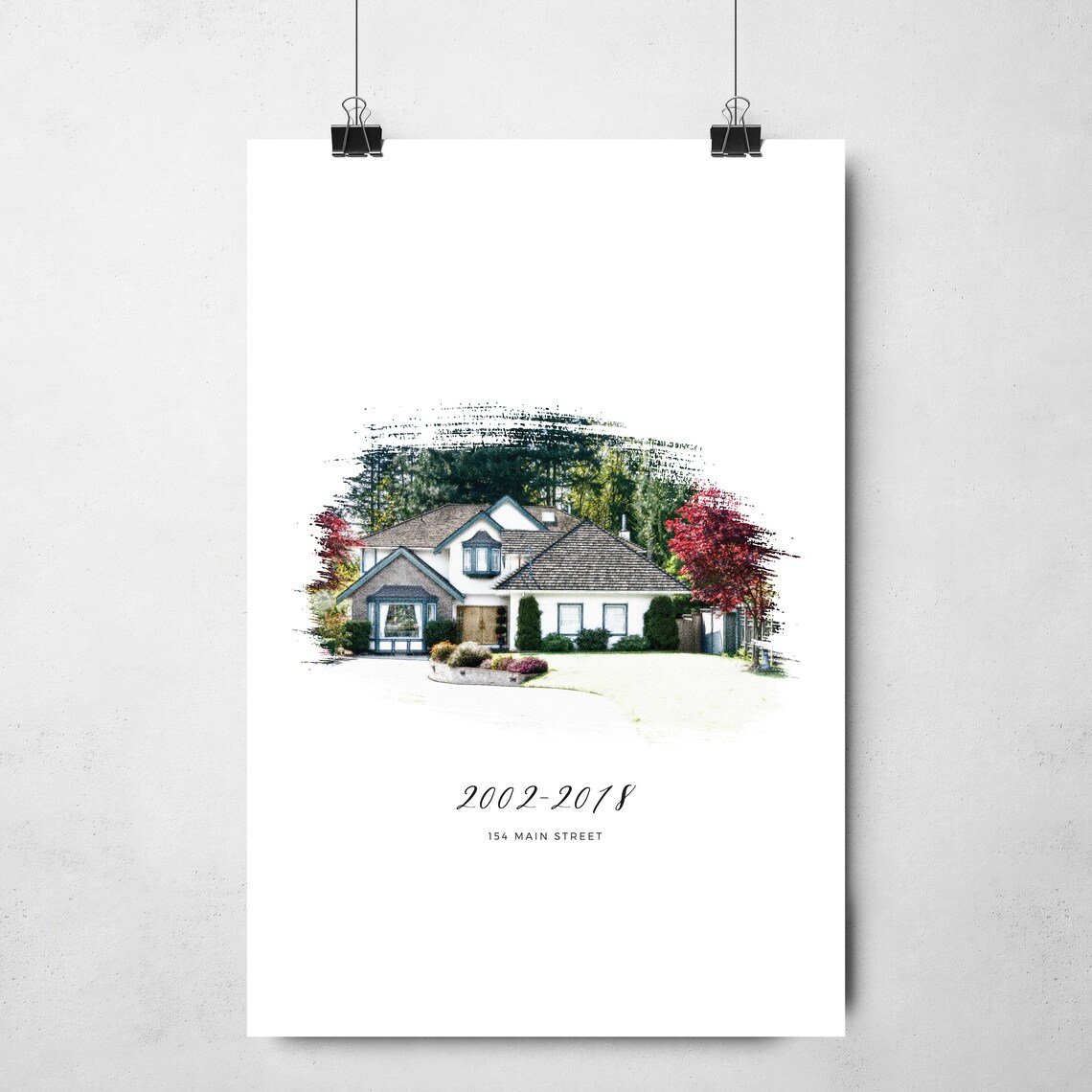 Custom House Portrait, First Home Housewarming Art Print - Image 3