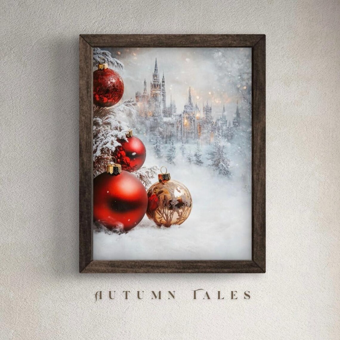 Whimsical Winter Castle and Christmas Ornaments - Image 6