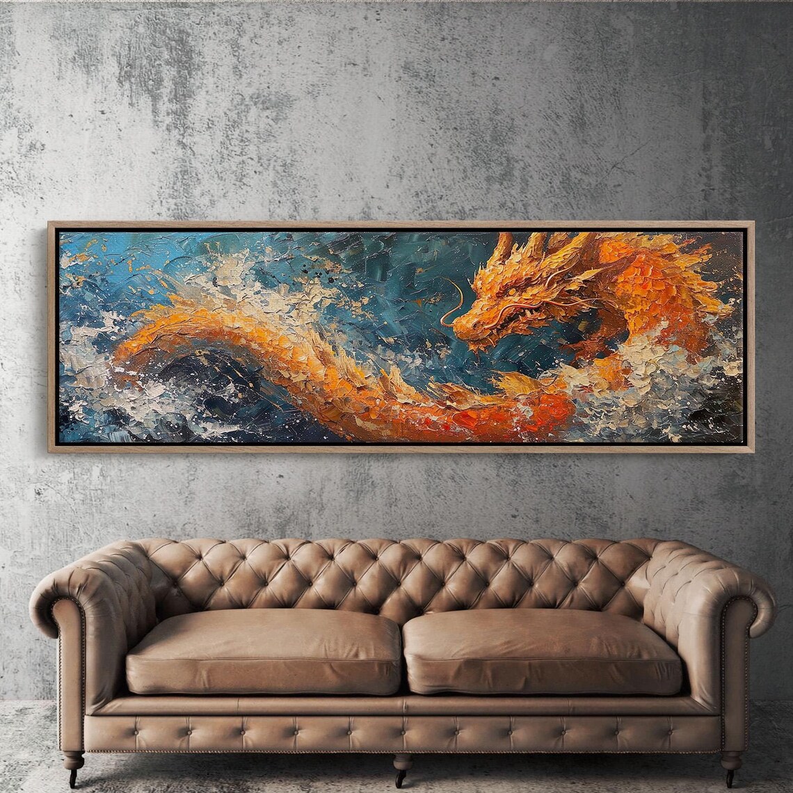 Panoramic Dragon Fantasy Wall Art, Office Poster