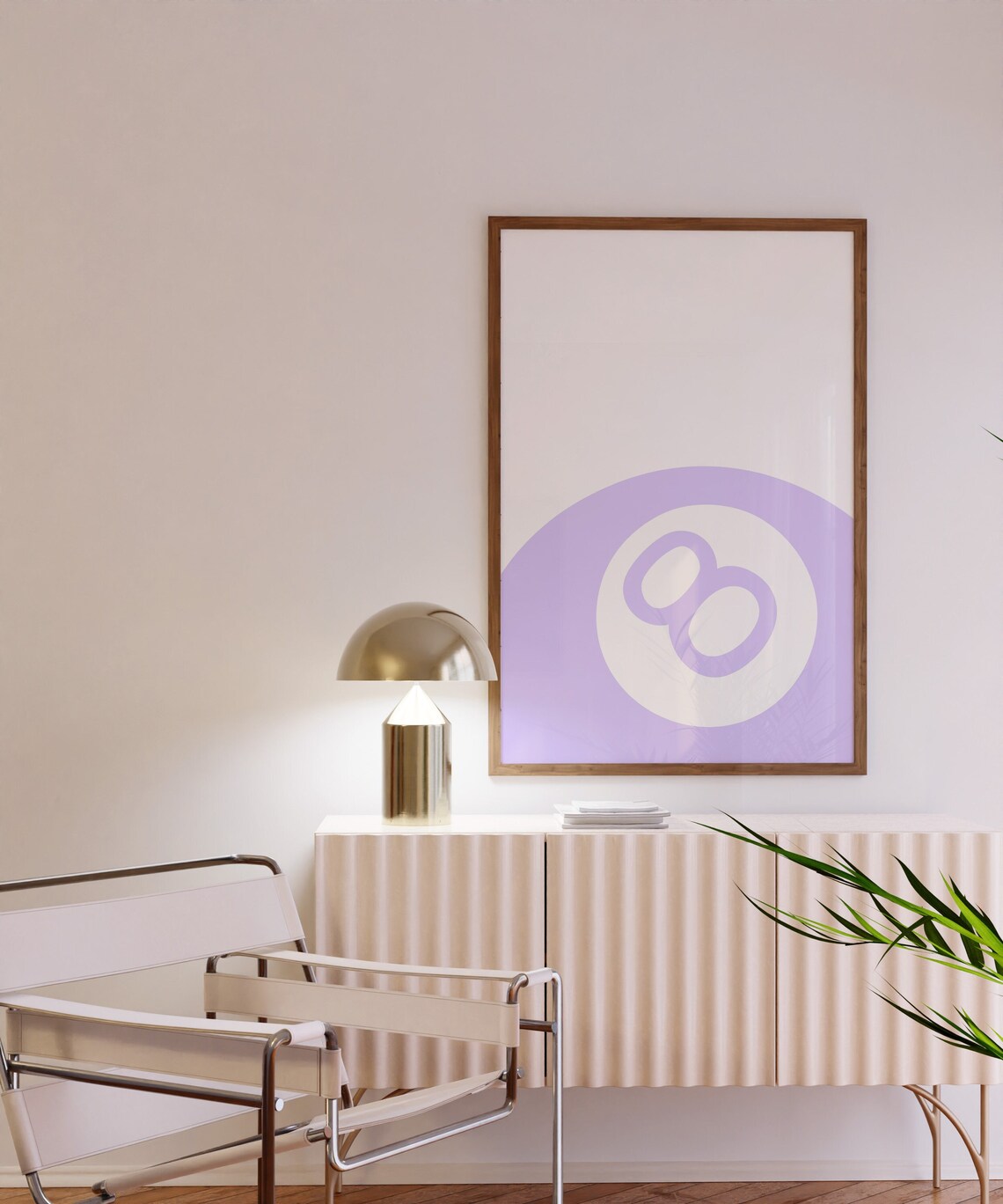 Lilac Magic Eight Ball Retro Pop Art Dorm Room Aesthetic Wall Art - Image 3