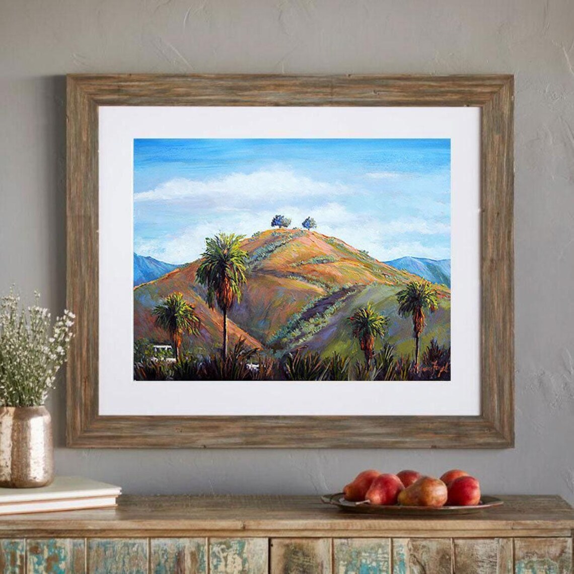 Two Trees Ventura City Landscape Poster Print - Image 2