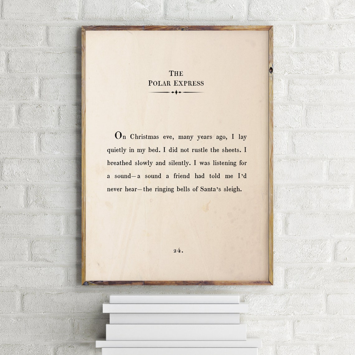The Polar Express Santa Sleigh Bells Quote Christmas Book Poster - Image 2