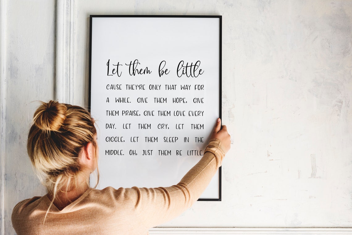 Let Them Be Little Playroom Wall Sign Nursery Wall Art Baby Room Print Nursery Decor Baby Shower Gift Inspirational Poster Kids Bedroom Art - Image 2