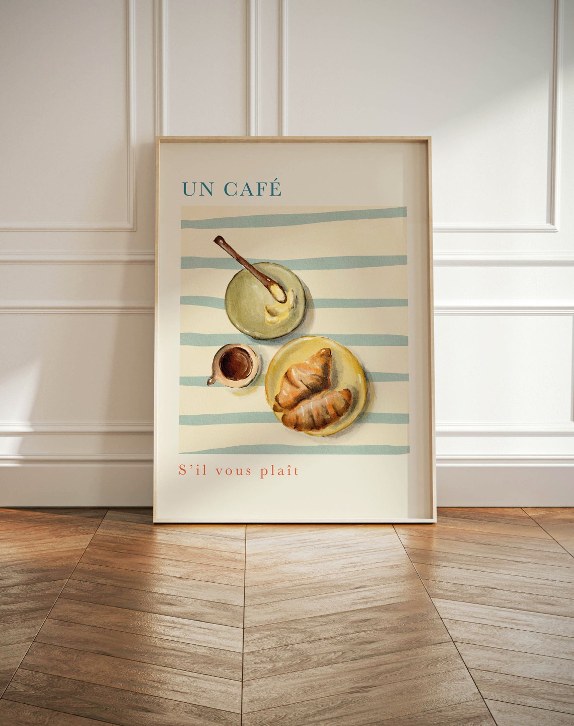 Croissant French Quote Minimalist Kitchen Art Print