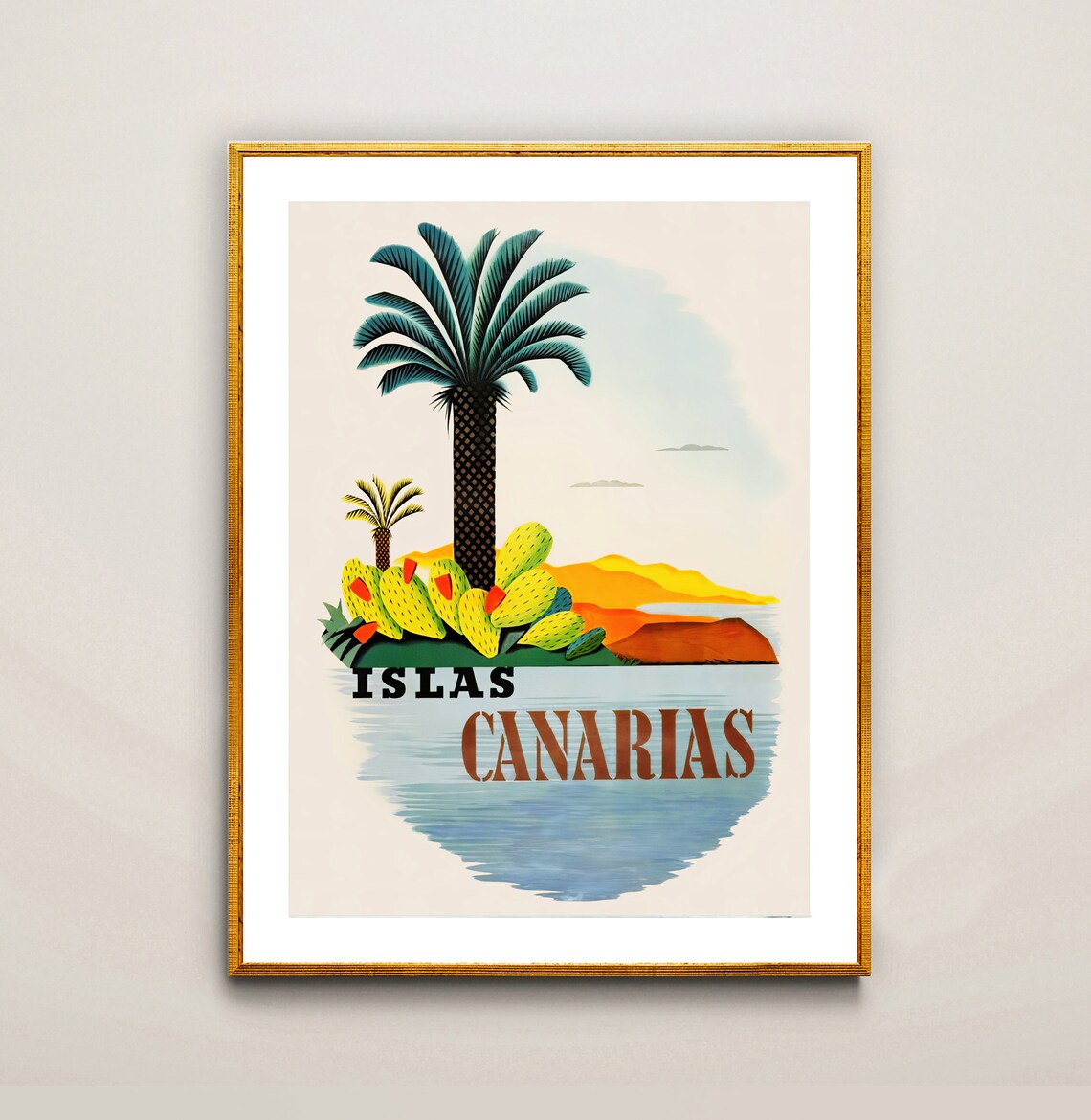Islas Canarias Spain Vintage Travel Poster - Image 2