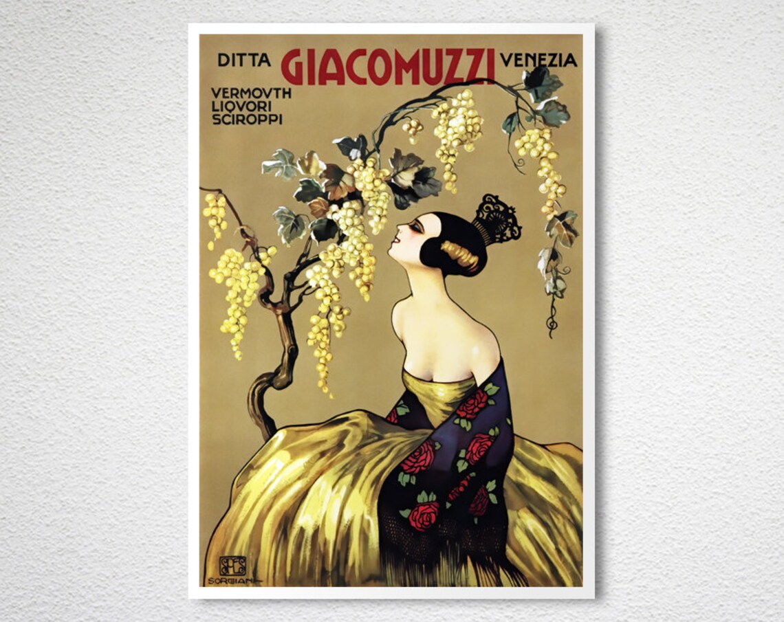 Ditta Giacomuzzi Venezia Vintage Food Drink Travel Poster - Image 2