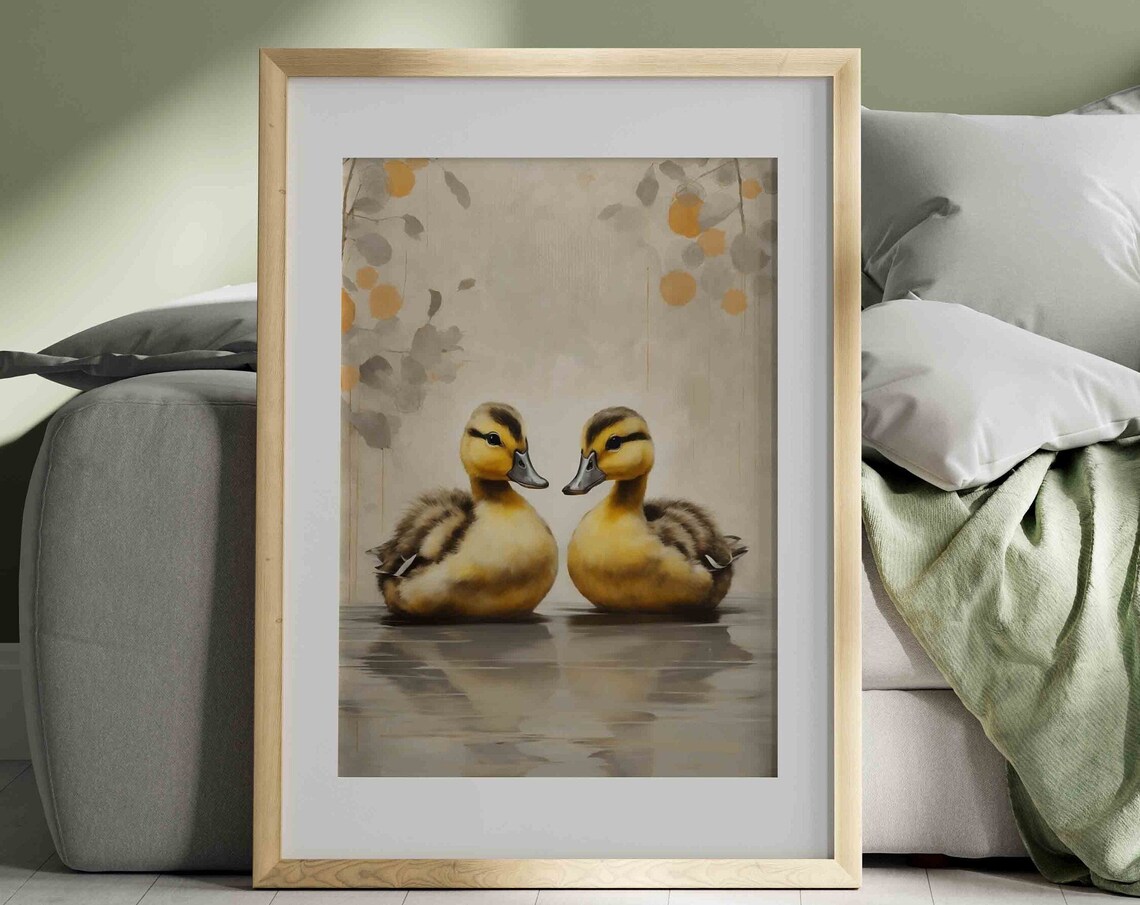 Cute Ducklings Poster, Easter Spring Decor