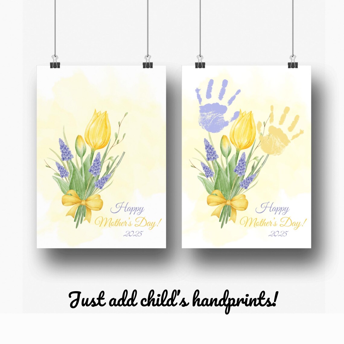 Mothers Day Baby Handprint Footprint Gift Print - Image 3