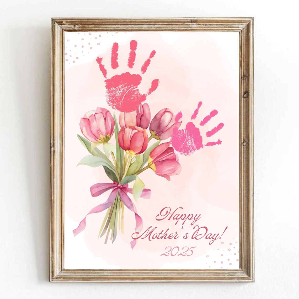 My First Mother's Day Footprint Craft Art Print
