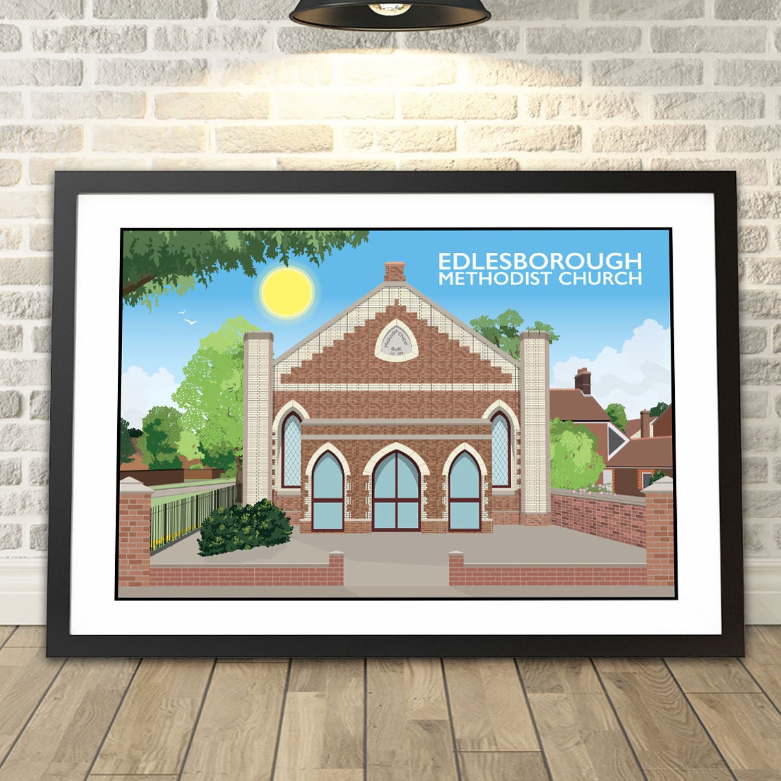 Edlesborough Methodist Church Buckinghamshire Vintage Travel Poster