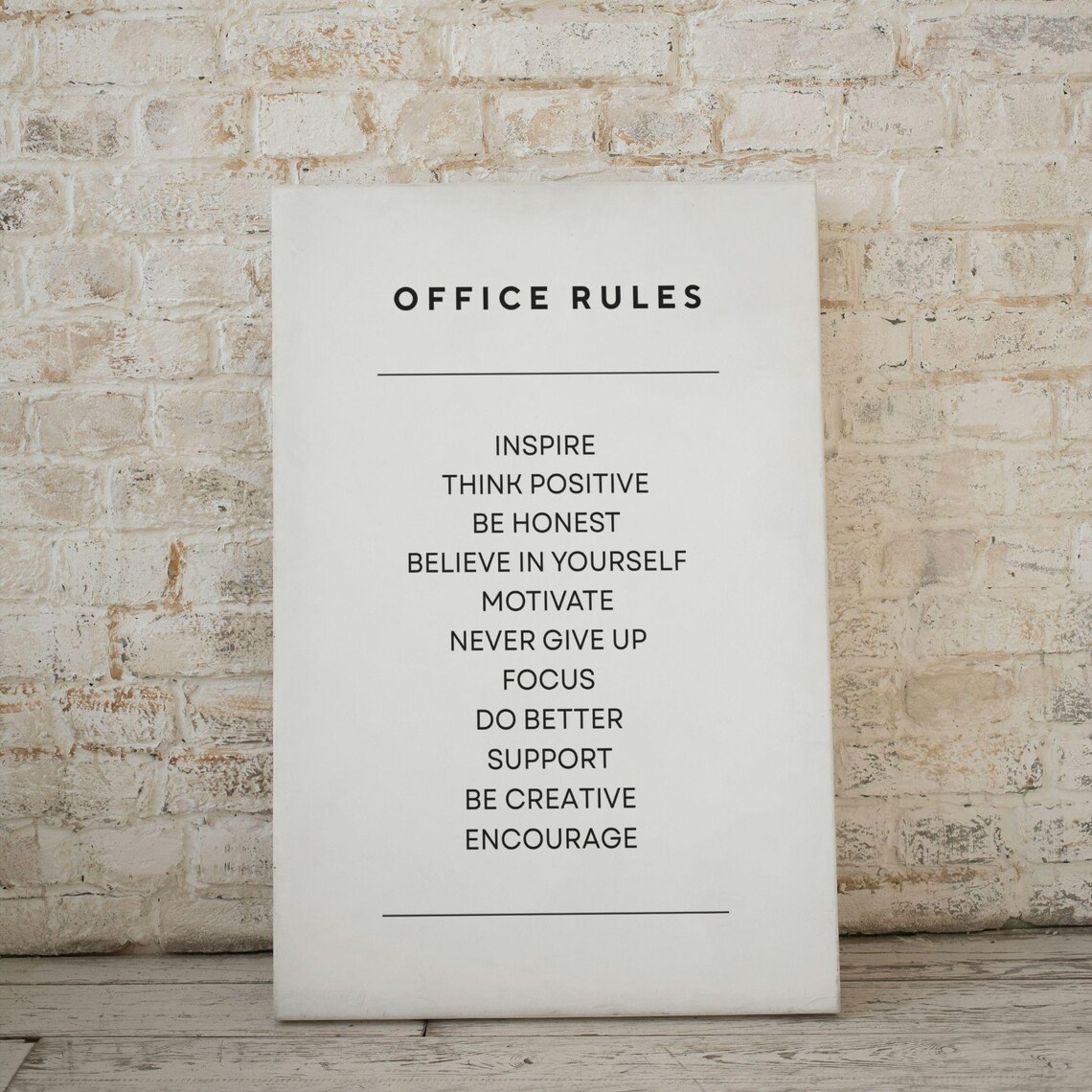 Team Office Rules Inspirational Teamwork Quote, Poster - Image 3