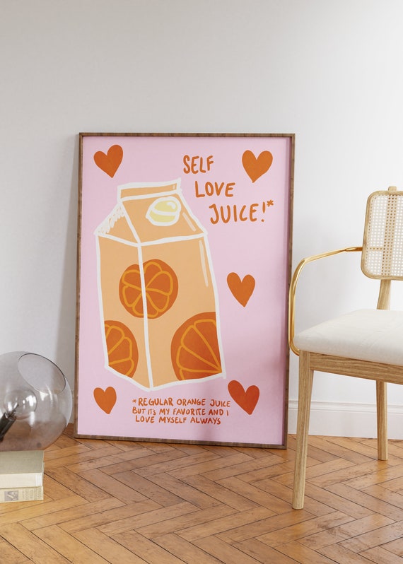 Dopamine Decor Pink And Orange Wall Art Danish Pastel Teen Girl Bedroom Dorm Room Prints Cute Apartment Kitchen