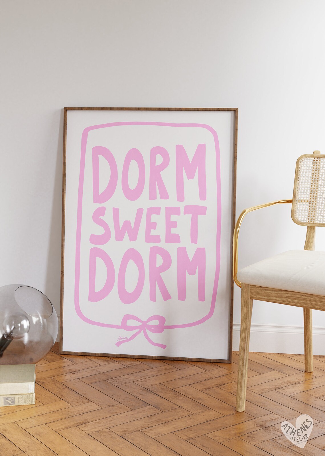 Dorm Sweet Light Pink Room Decor Door Sign