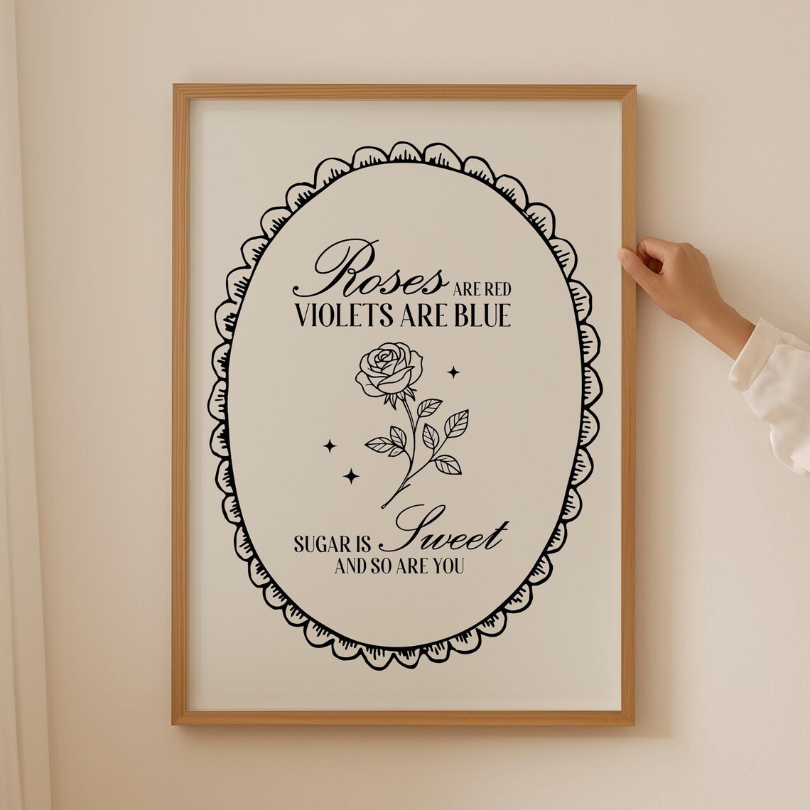 Roses Are Red Violets Are Blue Sweet Romantic Love Quote Poster