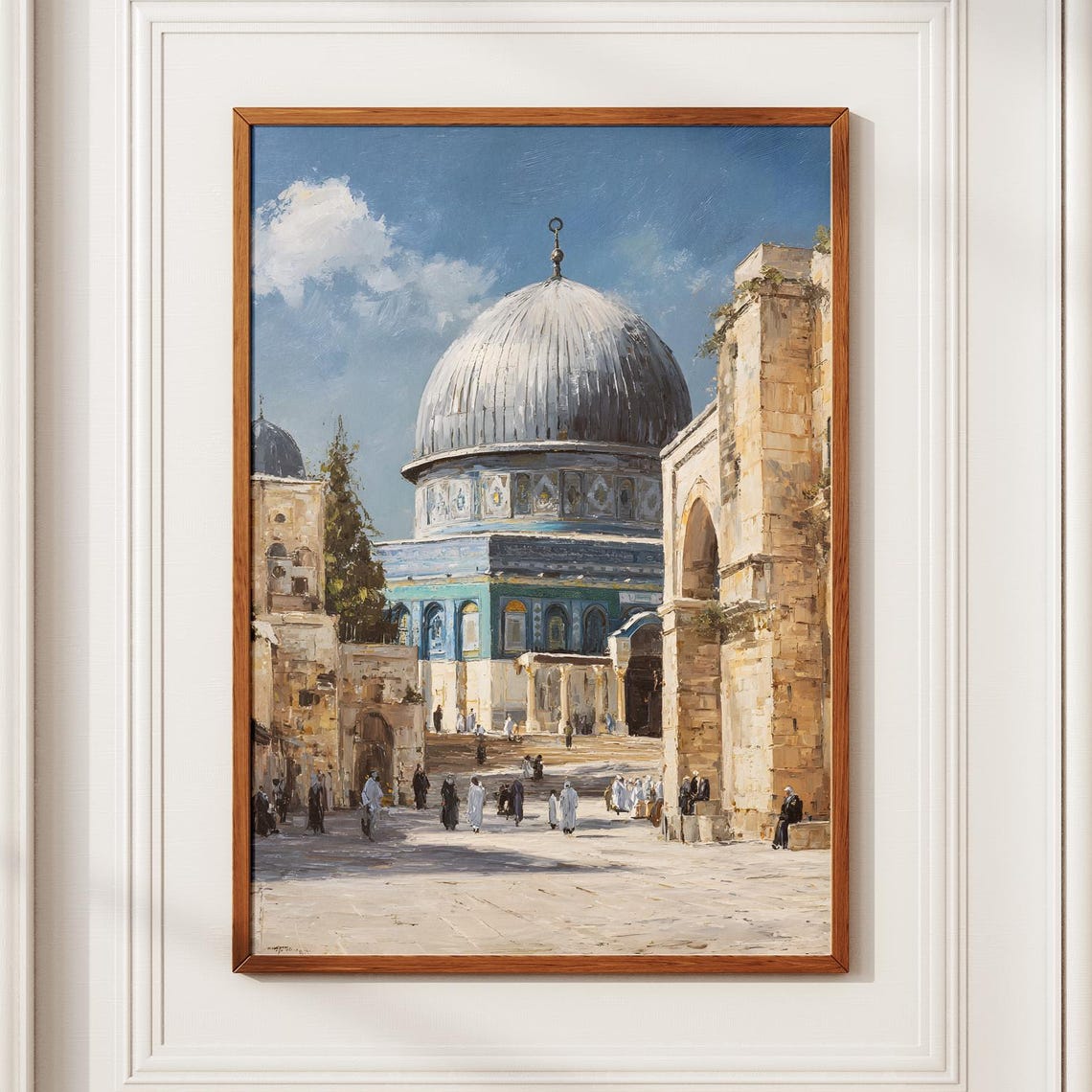 Dome of the Rock Jerusalem Sacred Courtyard Islamic Art Poster