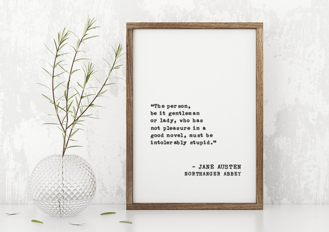 Jane Austen Northanger Abbey Good Novel Book Lover Quote Poster - Image 5