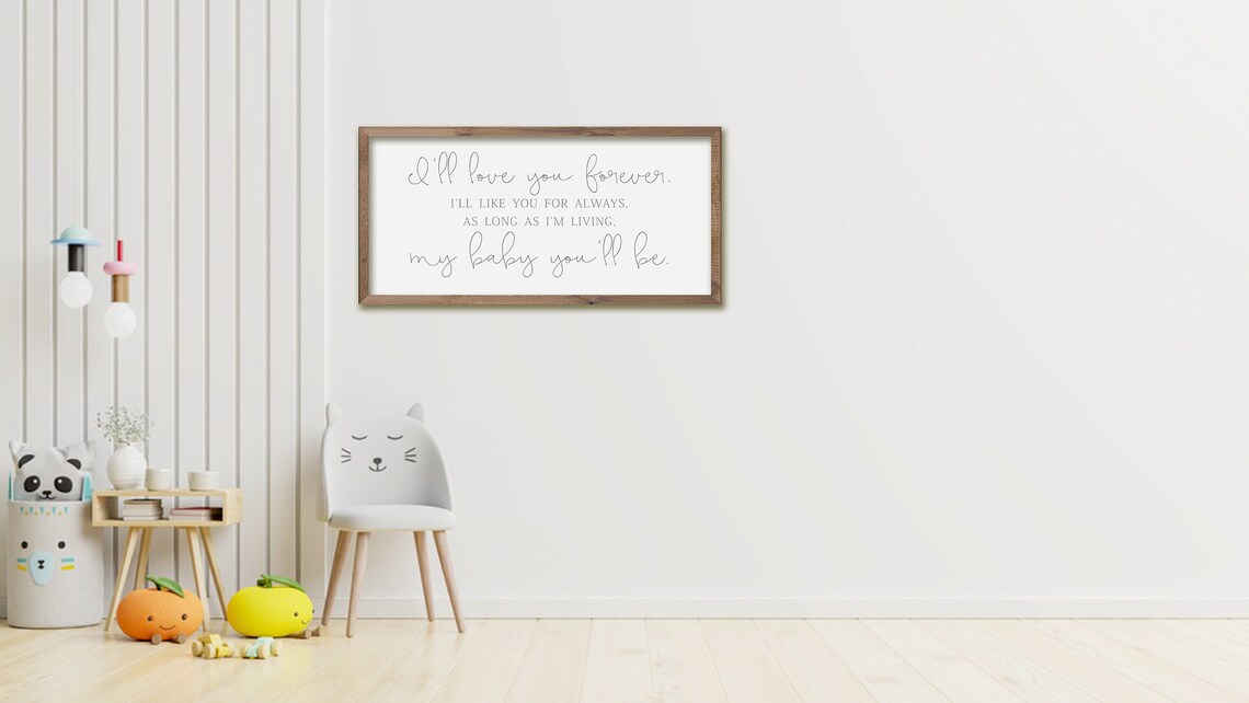 I’ll Love You Forever Nursery Quote, Wall Art Print - Image 4