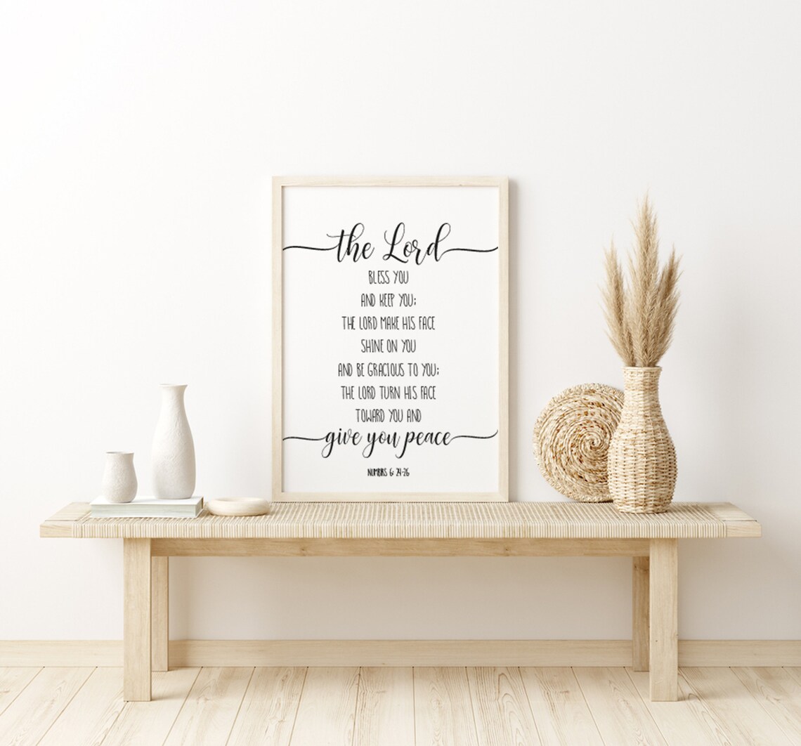 May The Lord Bless You And Keep You Scripture Sign - Image 3