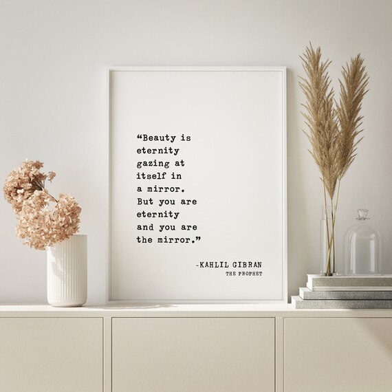 Kahlil Gibran Beauty Eternity The Prophet Typewriter Quote Poster