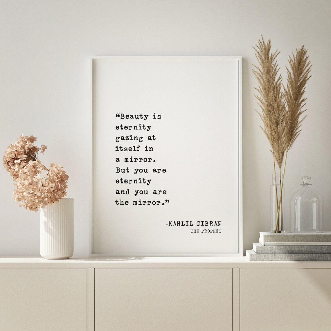 Kahlil Gibran Beauty Eternity The Prophet Typewriter Quote Poster