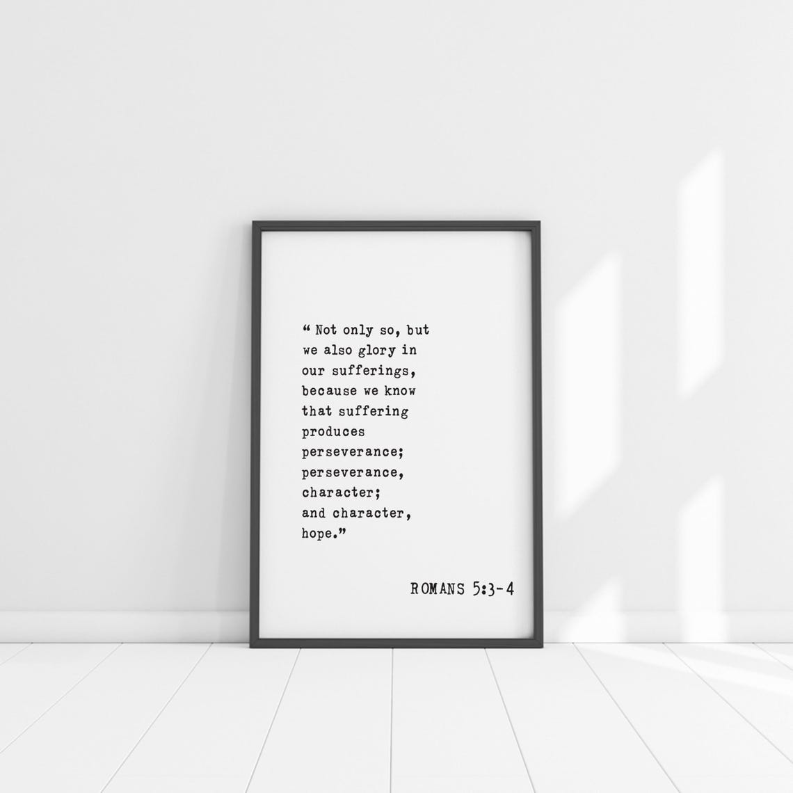 Romans 5:3-4 Scripture Verse Art, Hope - Image 5