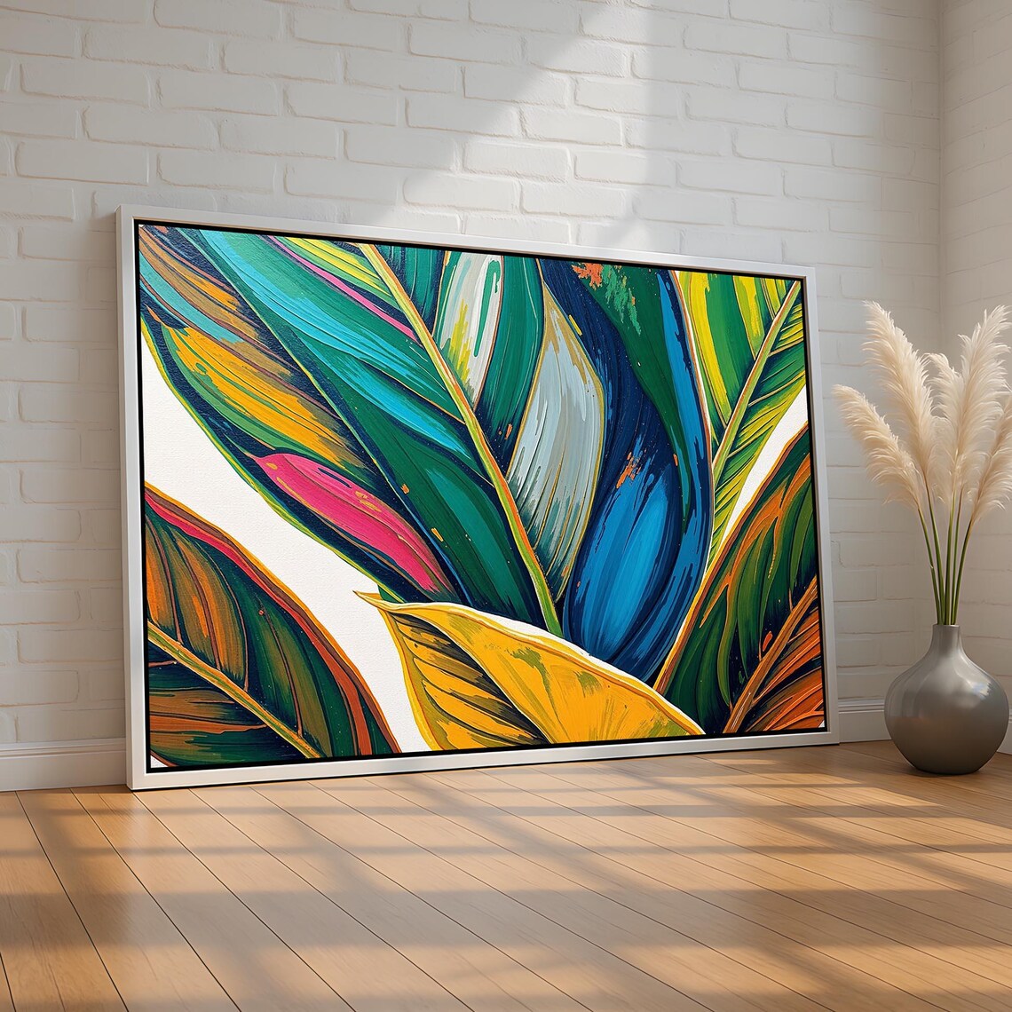 Tropical Leaf Art Print, Bold Jungle Decor