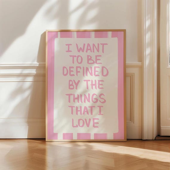 Cute Taylor Quote Print Positivity Handwritten Selflove Poster Apartment Decor Pink Dorm Room Wall Art Preppy