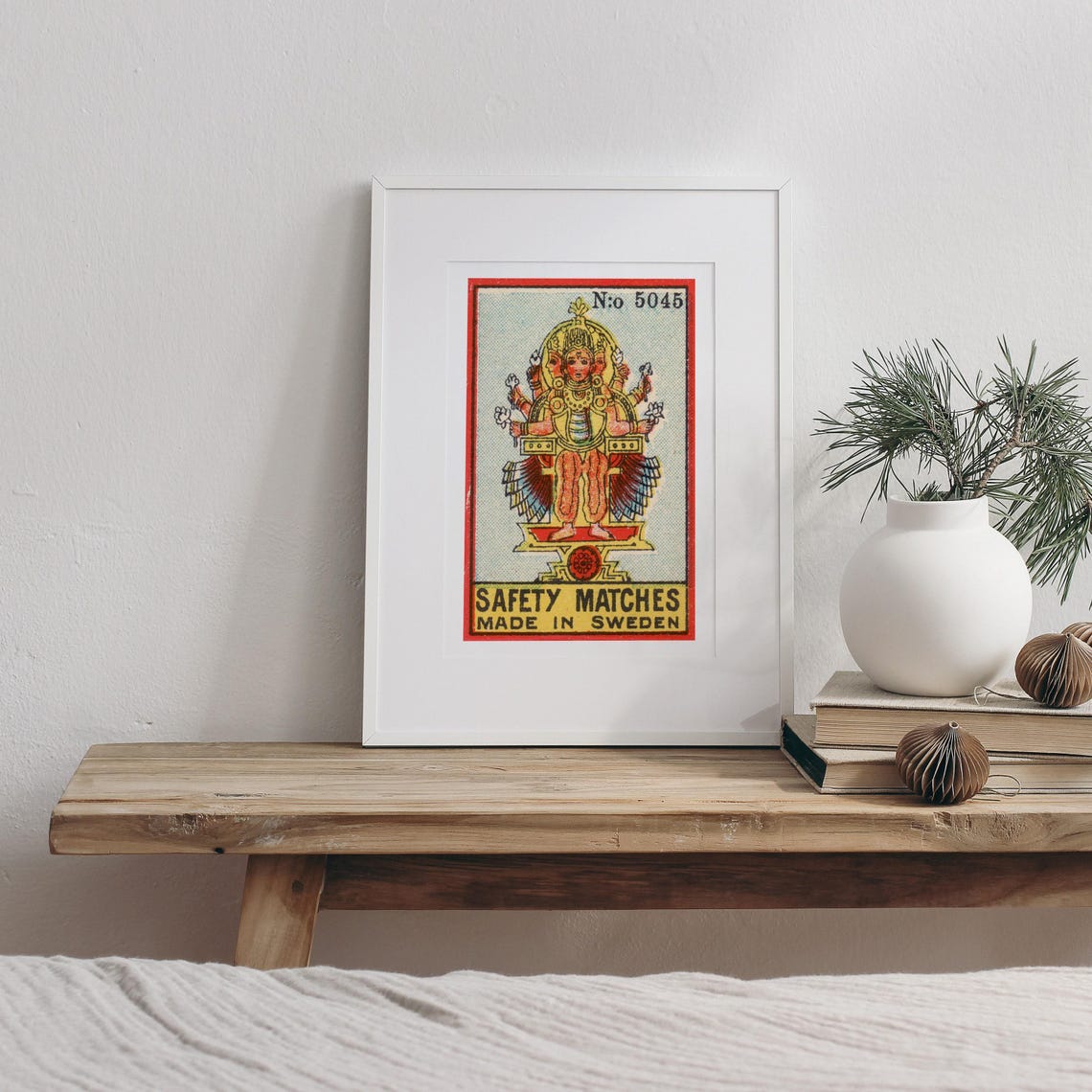 Multi Armed Indian Deity No 5045 Swedish Safety Matches Poster - Image 3