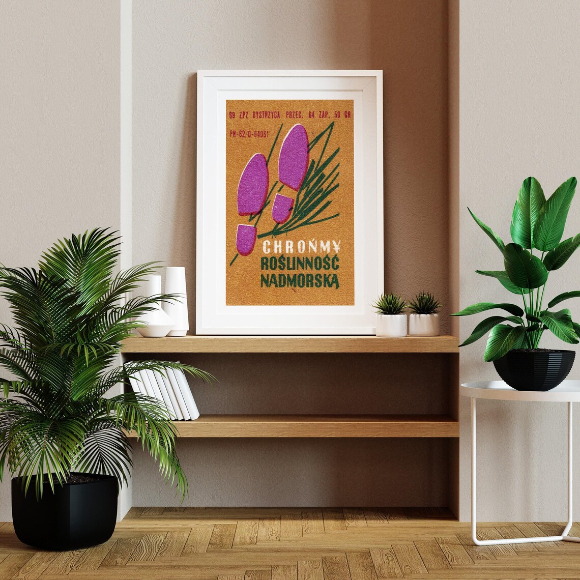 Protect Coastal Environment Polish Vintage Nature Matchbox Label Poster - Image 2