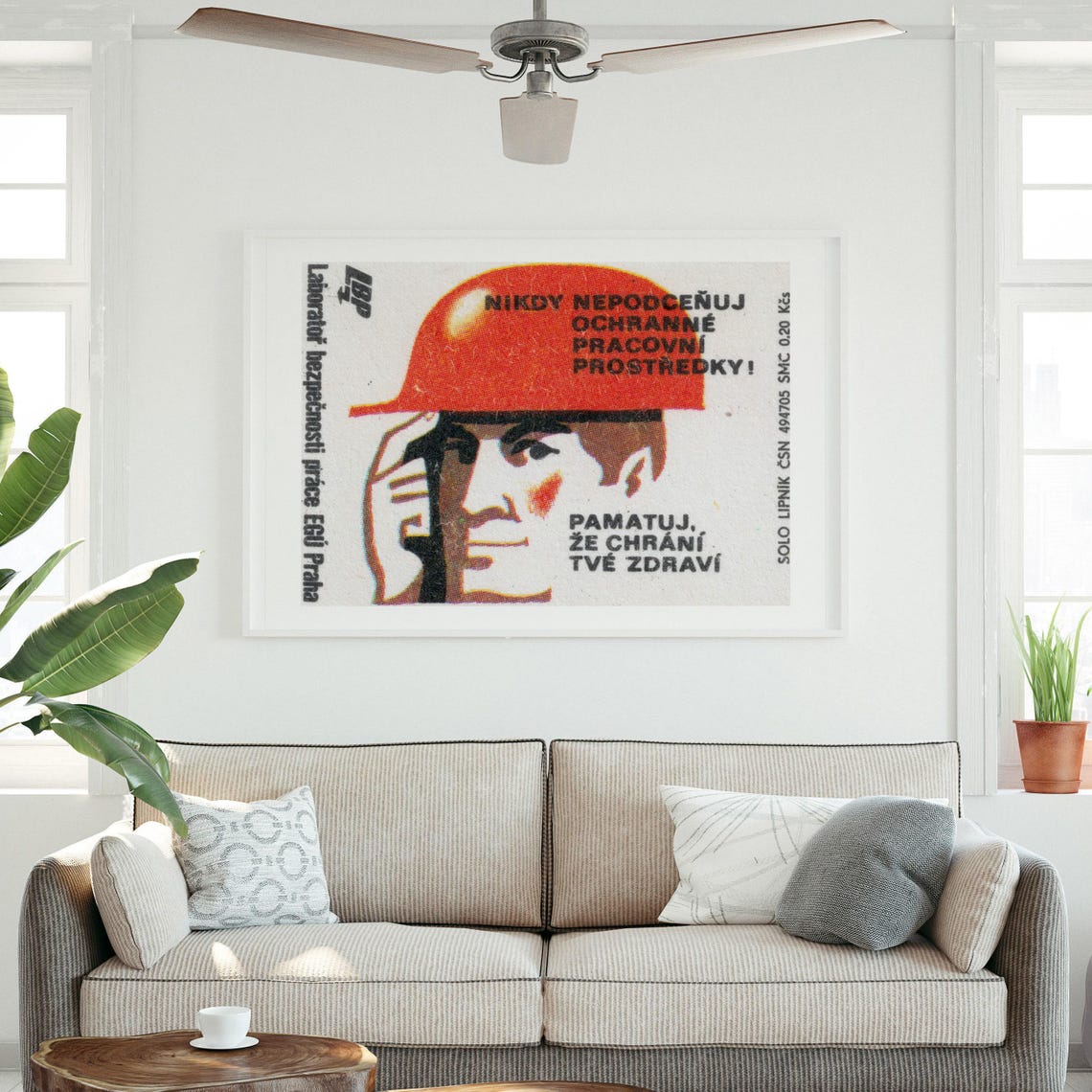 Never Underestimate Protective Equipment Worker Hard Hat Poster - Image 3