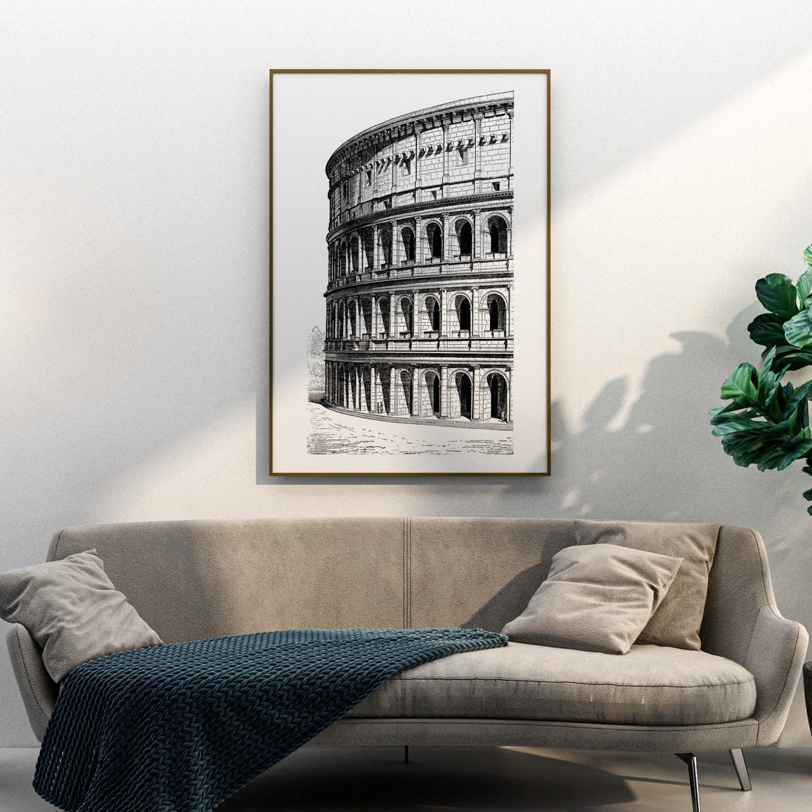 Colosseum Rome Restored View Ancient Amphitheater Vintage Poster - Image 3