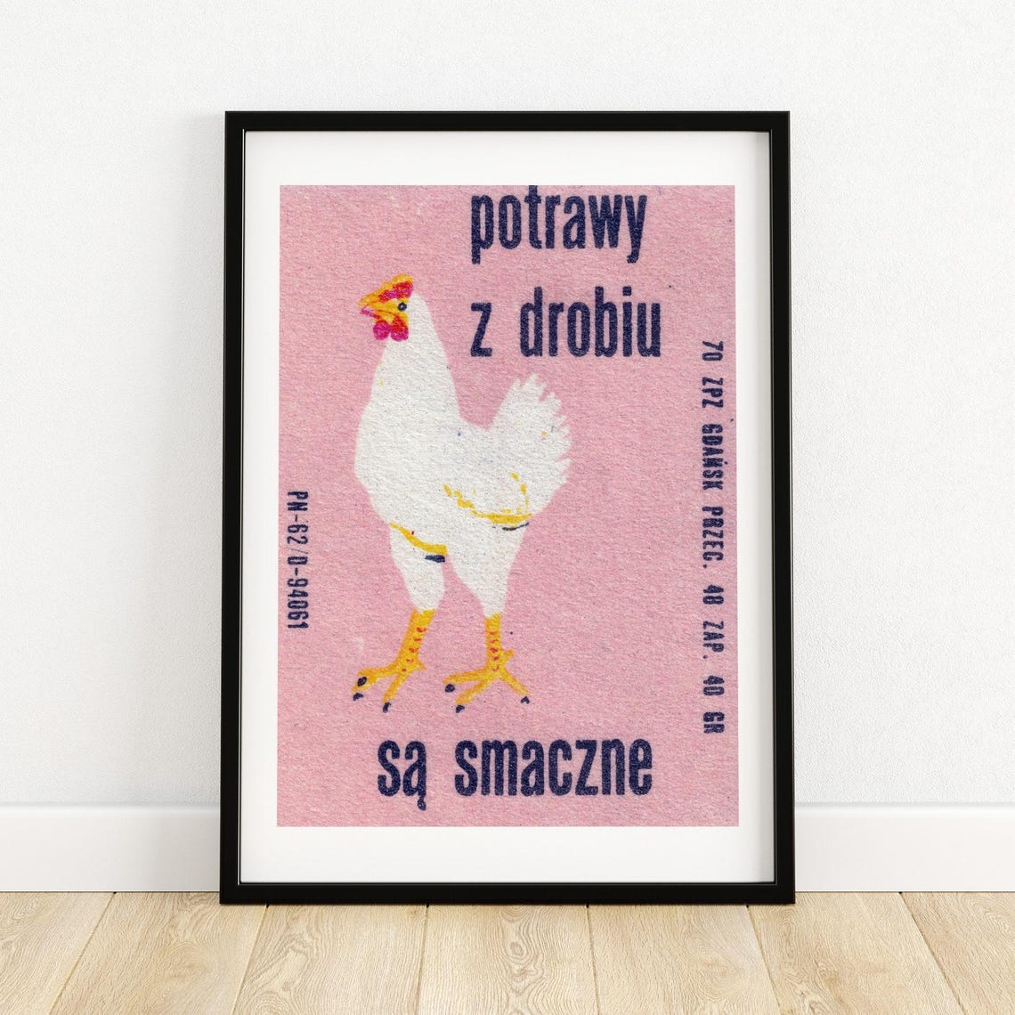 Potrawy Z Drobiu Sa Smaczne Polish Chicken Matchbox Label Poster
