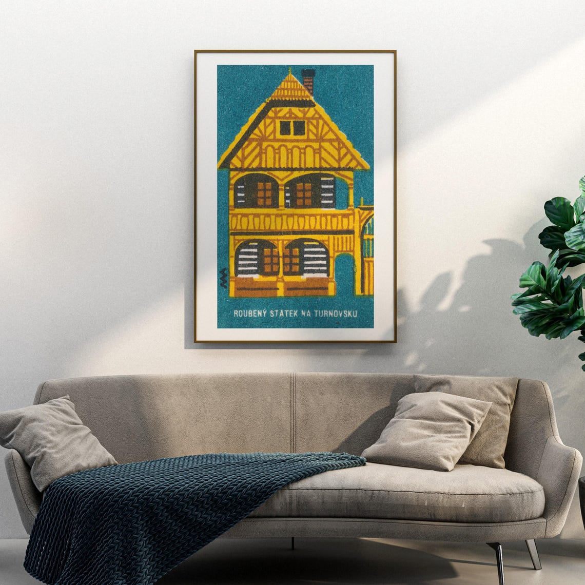 Turnovsko Timbered Farmhouse Folk Vintage Matchbox Label Poster - Image 3