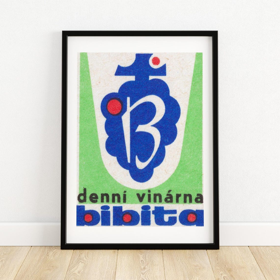 Bibita Czech Daily Wine Bar Vintage Matchbox Label Art Print