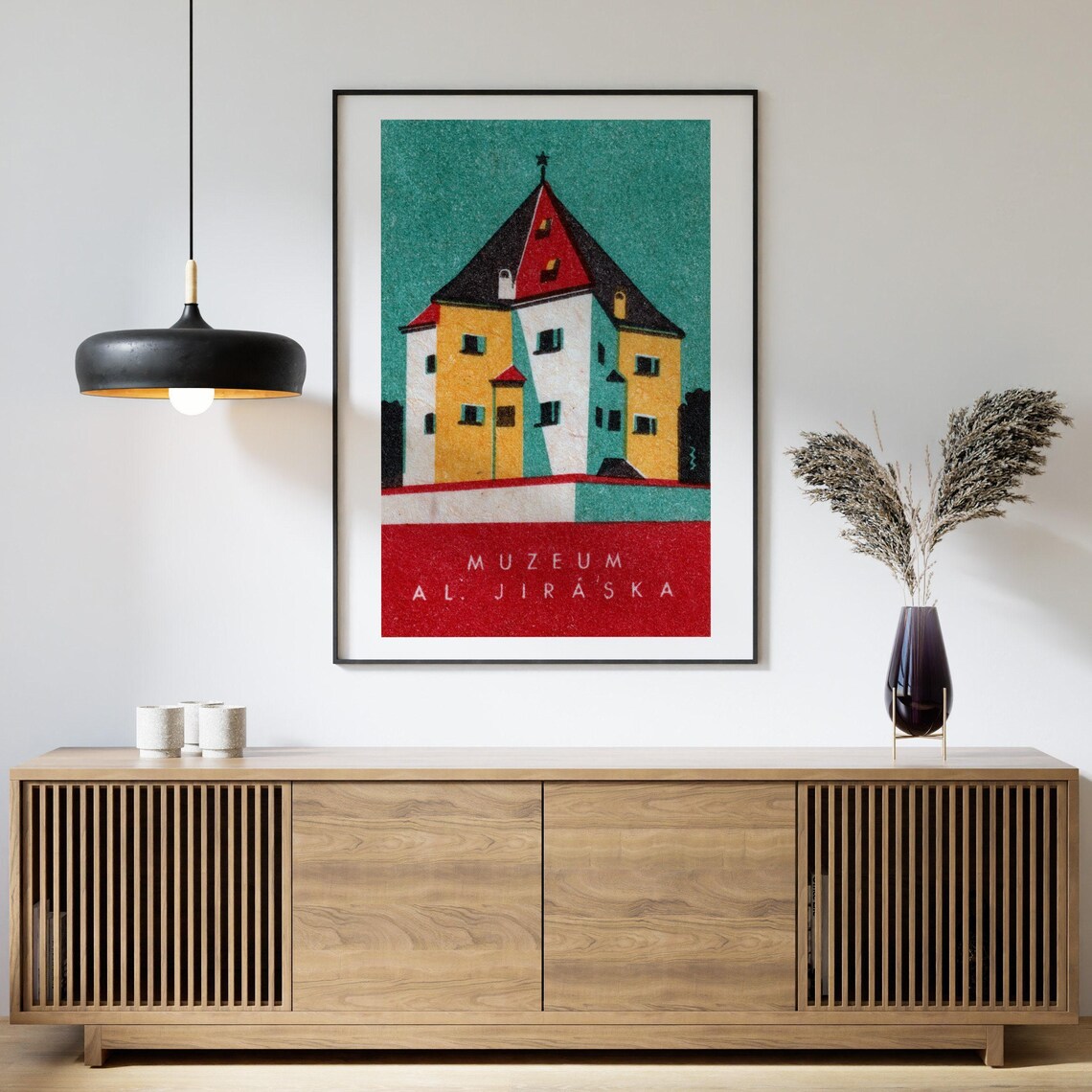 Alois Jirasek Museum Vintage Czech Castle Building Art Poster - Image 4
