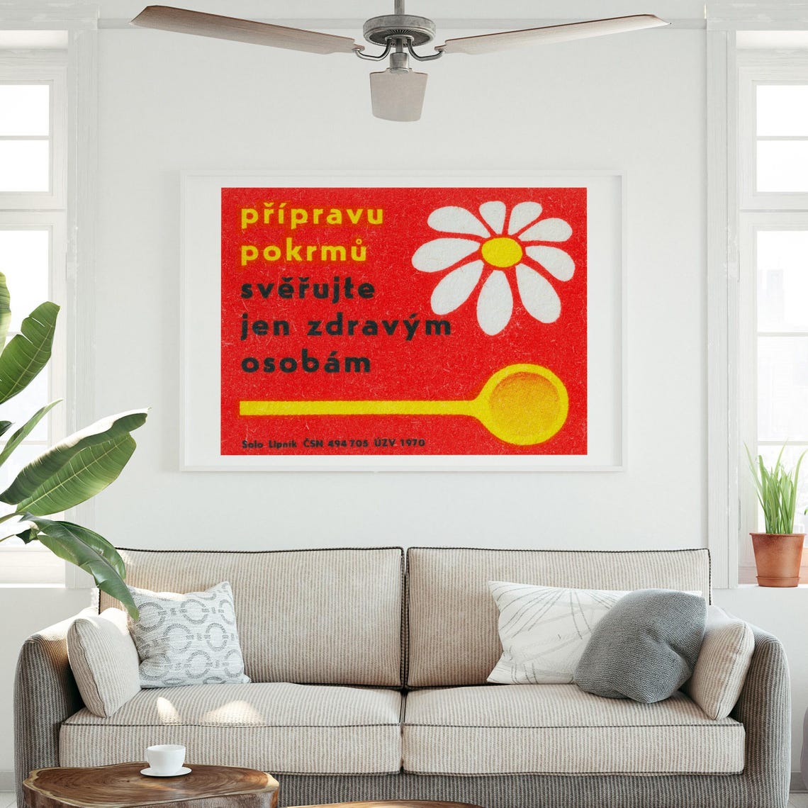 Pripravu Pokrmu Sverujte Zdravym Osobam Czech Daisy Spoon Poster - Image 3