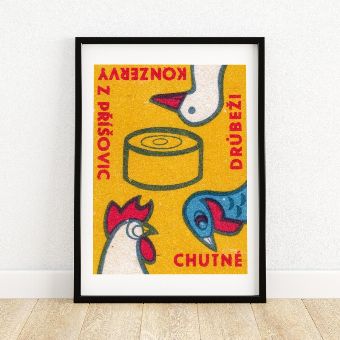 Tasty Poultry Matchbox Vintage Eastern Europe Art