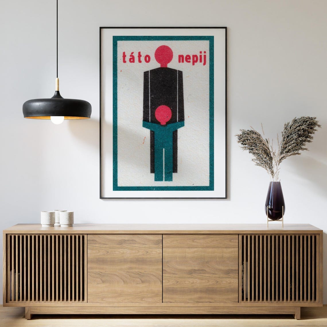 Tato Nepij Dad Do Not Drink Vintage Minimalist Message Art Poster - Image 4