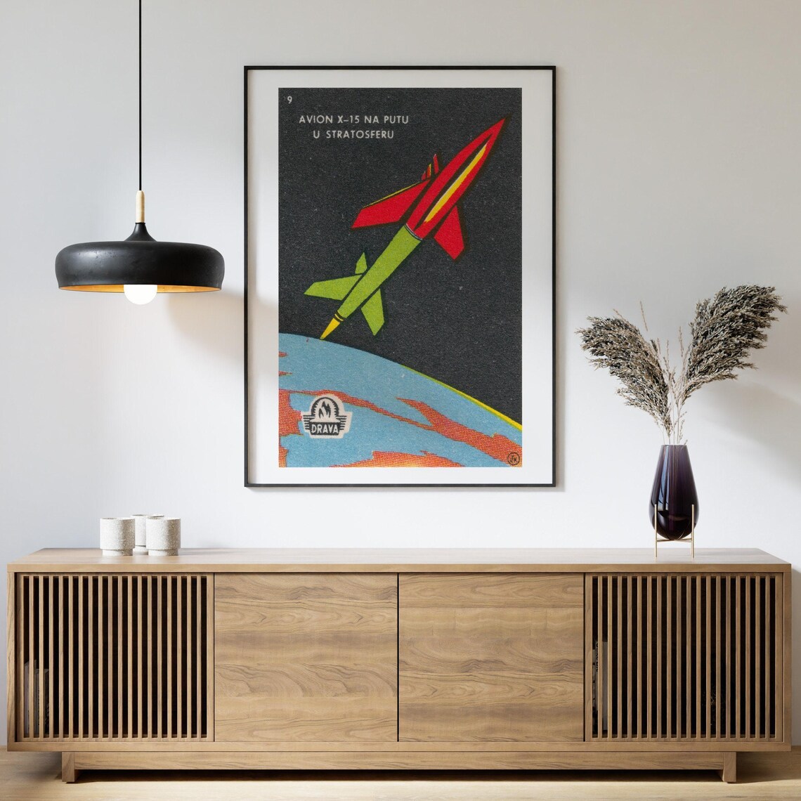 Plane In The Stratosphere Vintage Yugoslavia Poster - Image 4