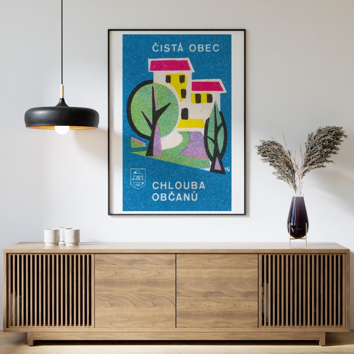 Clean Communities Matchbox Print, Vintage Czech Poster - Image 4