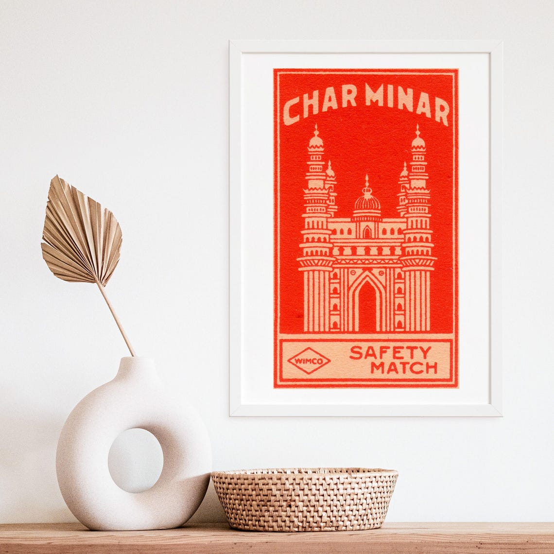 Char Minar WIMCO Safety Match Vintage Red Charminar Monument Poster - Image 4